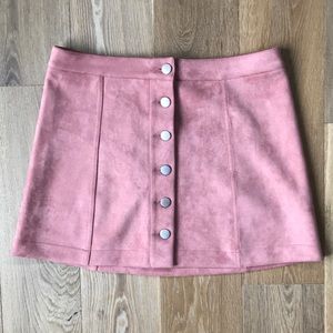 Pink Suede skirt
